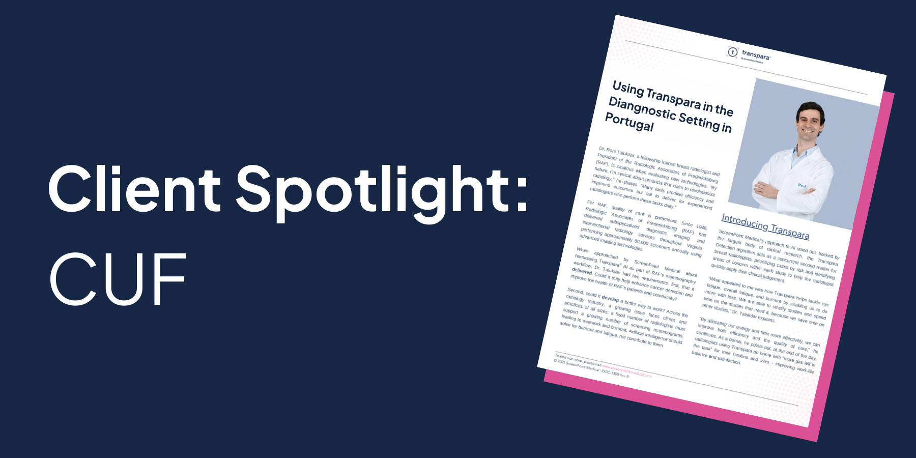 CUF Case using Transpara Breast AI