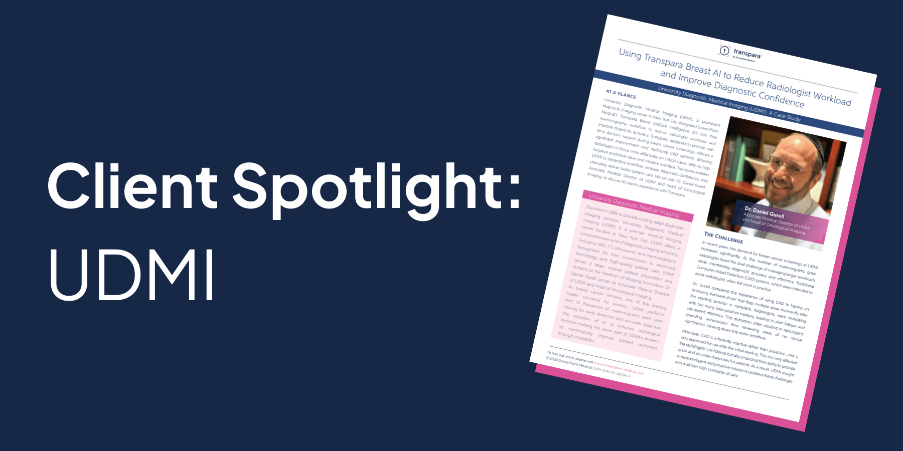 University Diagnostic Medical Imaging uses Transpara Breast AI